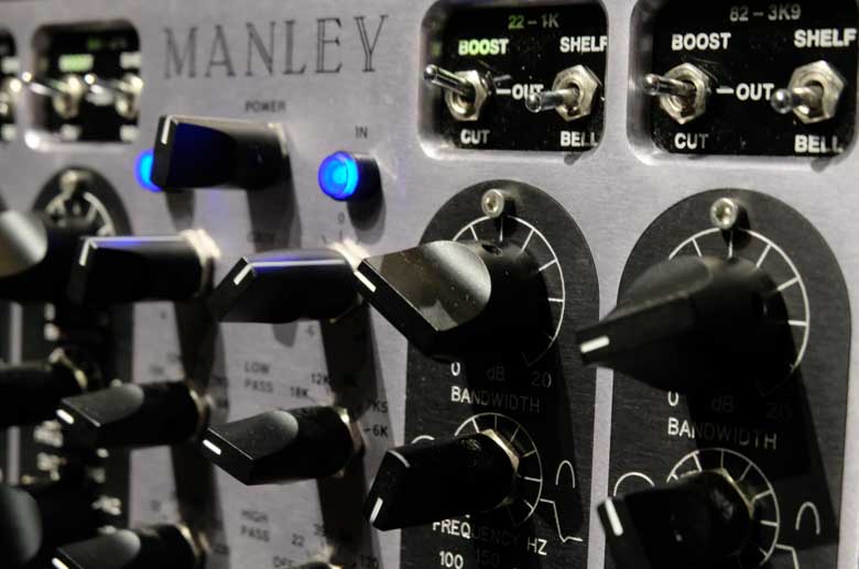 Controls on a Manley Massive Passive tube equalizer